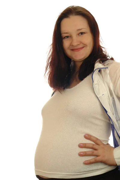 Terhes nő portré — Stock Fotó