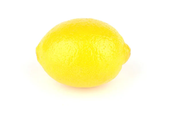 Limão único isolado em um branco — Fotografia de Stock