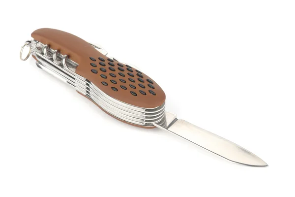 Kapesní nůž izolovaných na bílém — Stock fotografie