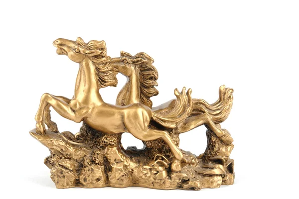 Сувенирная статуэтка двух лошадей — стоковое фото