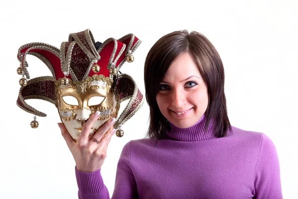 Girl with mask Royalty Free Stock Photos