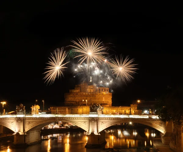 Fireworks in Rome — Stock Photo, Image