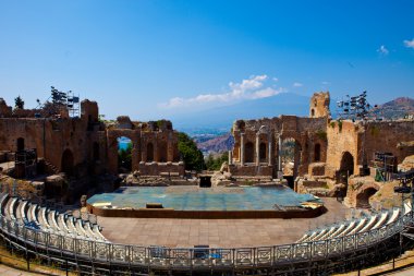 Ancient Theater in Taormina clipart