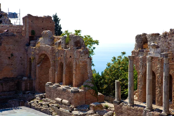 Taormina'da antik tiyatro — Stok fotoğraf