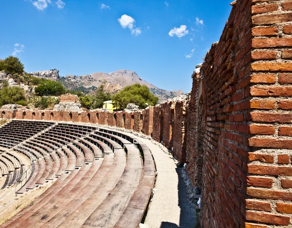 Starożytny Teatr w taormina — Zdjęcie stockowe