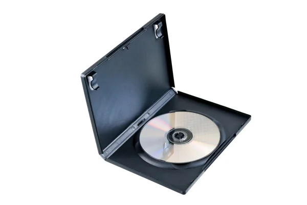 Caja de DVD en la ruta de recorte blanco — Foto de Stock