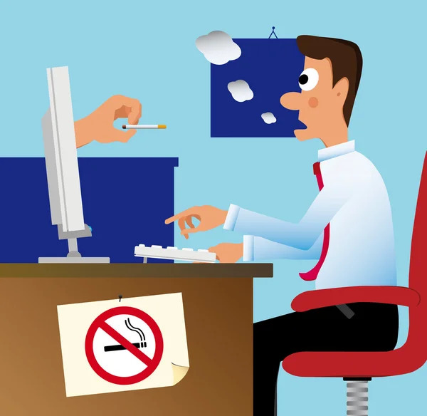 Nicht im Büro rauchen! — Stockfoto