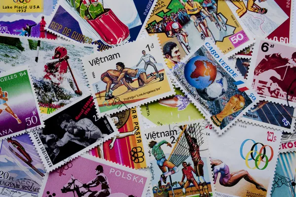 Γραμματόσημα του κόσμου: αθλητικά Εικόνα Αρχείου