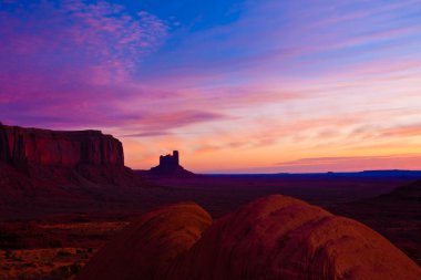 Dawn at Monument Valley clipart