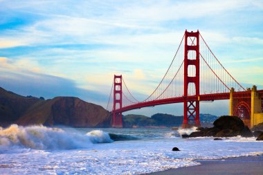 Golden Gate Bridge at Sunset clipart