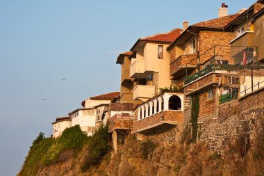 Cliff Houses at Sunset clipart