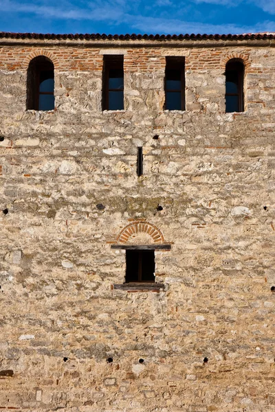 Medeltida slott windows — Stockfoto