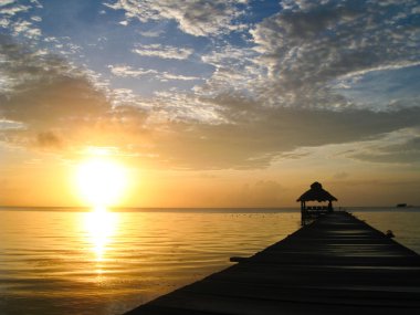 Sunburst over Belize clipart