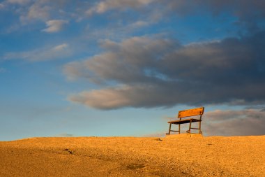 Bench at Sunrise clipart