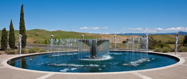 纳帕谷酒庄的水喷泉 — 图库照片