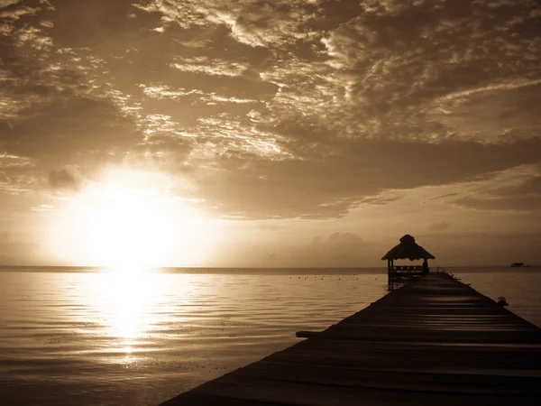 Sunburst over Belize Stock Image