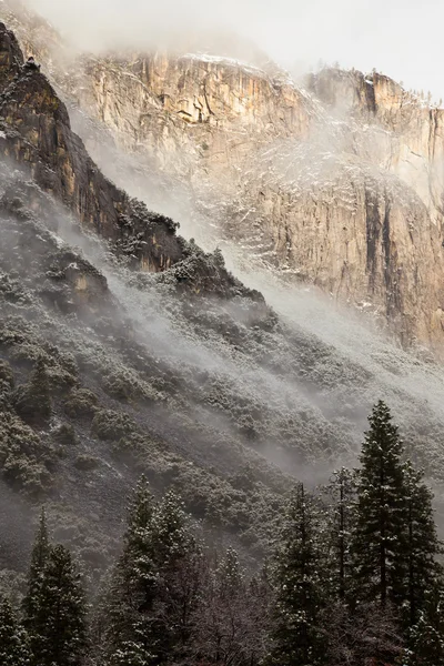 Niedrige Wolken im Yosemite — Stockfoto