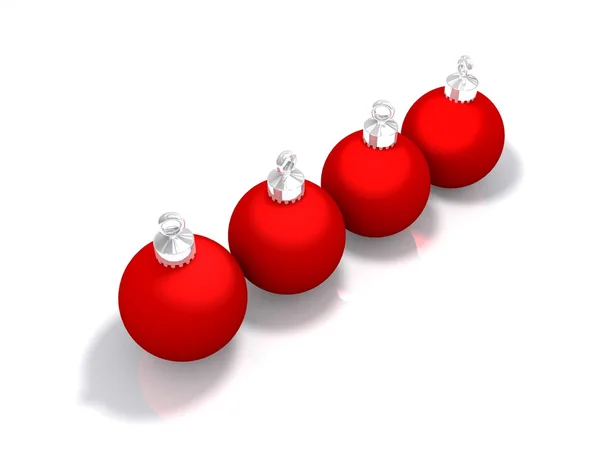 Rode kerstballen mk2 — Stockfoto