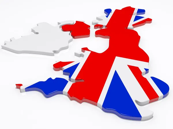 Mapa del Reino Unido — Foto de Stock
