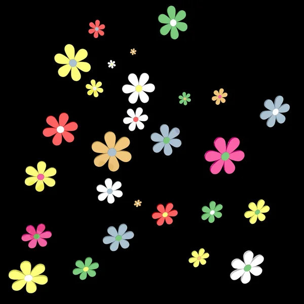 Falling daisies — Stock Photo, Image