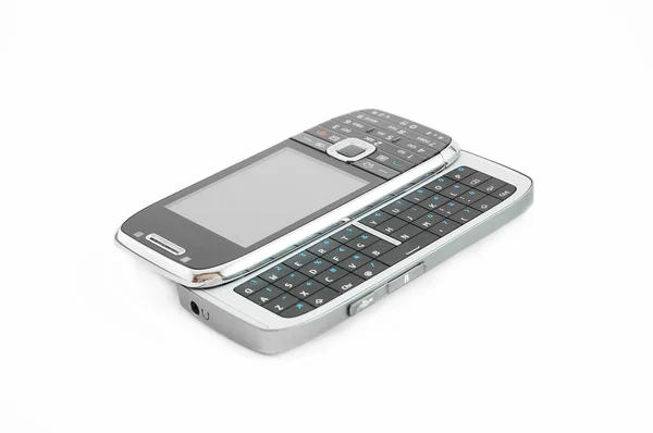 Mobiele telefoon op witte achtergrond — Stockfoto