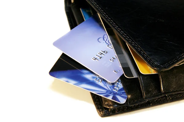 Carteira com cartões de crédito — Fotografia de Stock