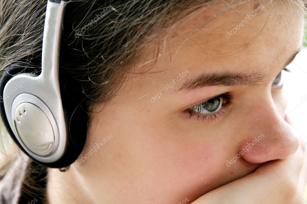 Teenager with brooding face — Stock Photo © krysek #2117561