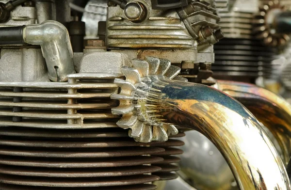 Vintage motorcykelns motor — Stockfoto