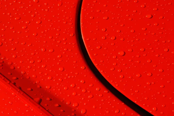 Raindrops on metal — Stock Photo, Image