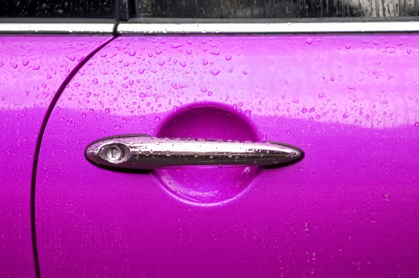 Růžovou auto dveře — Stock fotografie
