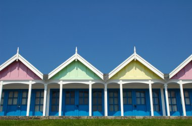 Beach huts clipart