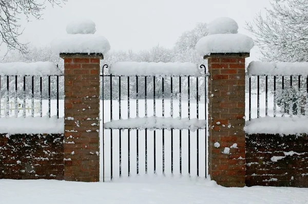 Snow entry — Stock Photo, Image