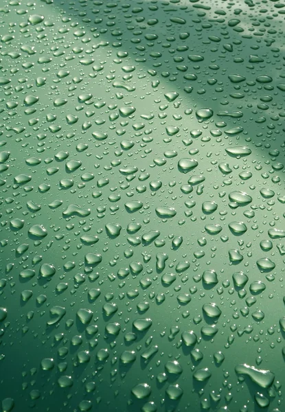 Krople deszczu na metalu — Zdjęcie stockowe