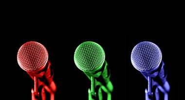 RGB microphones clipart