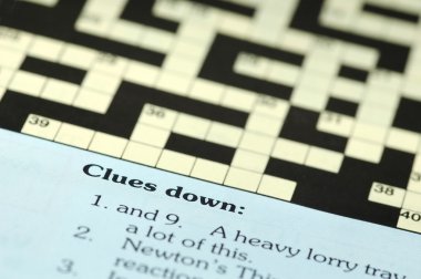 Crossword clues clipart