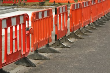 Roadwork barriers clipart