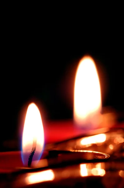 Κερί φλόγες — Φωτογραφία Αρχείου