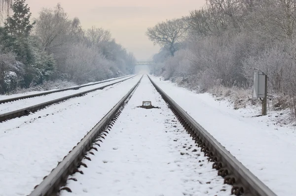 冬の鉄道 — ストック写真