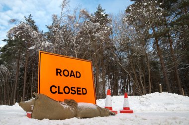 Road closed clipart