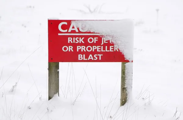 Snow caution — Stock Photo, Image