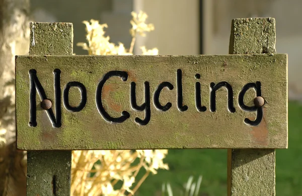 No cycling — Stock Photo, Image