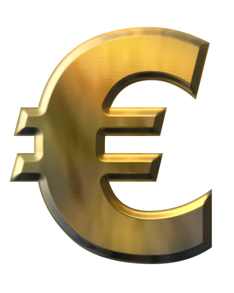 Złoty znak euro — Zdjęcie stockowe