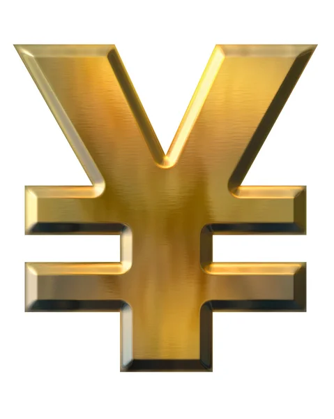 Gold yen sign — Stock Photo, Image