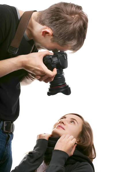 Fotograf i model — Zdjęcie stockowe