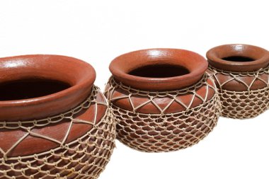 Set of african pots clipart