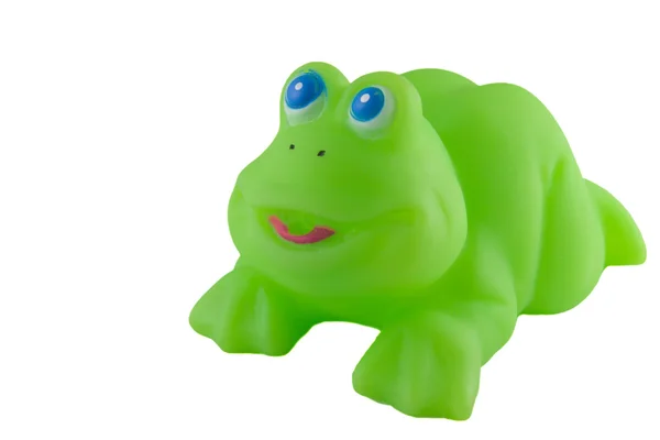 明亮的绿色橡胶青蛙 — 图库照片