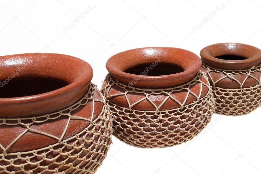 Set of african pots