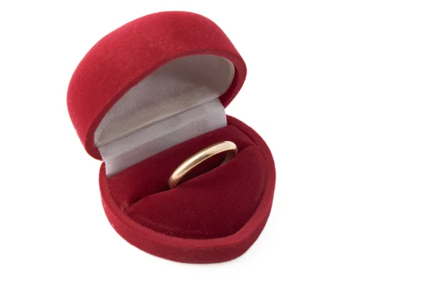 Scatola portagioie con anello d'oro Foto Stock Royalty Free