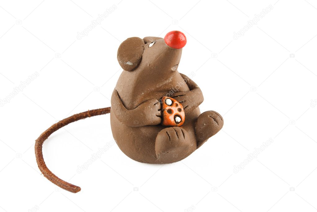 Greedy mouse figurine