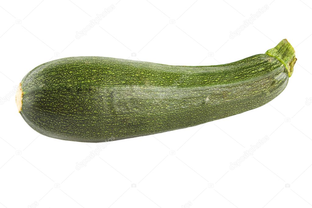 Green marrow isolated on white